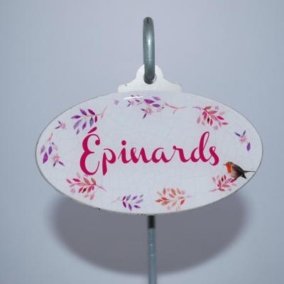 Etiquette de jardin - Epinards